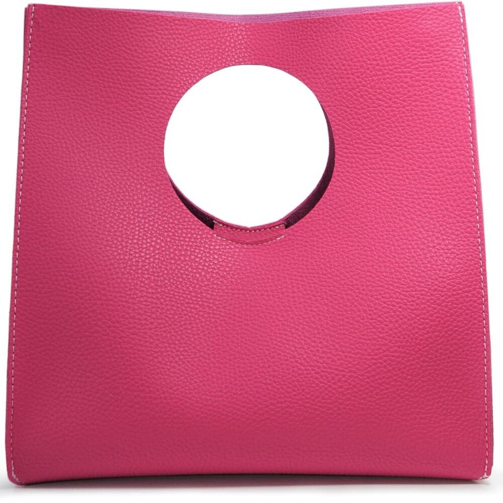 Vintage Minimalist Style Soft Pu Leather Handbag Clutch Small Tote